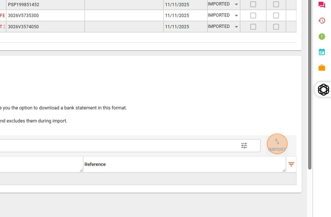 Import button on the Import OFX File tab